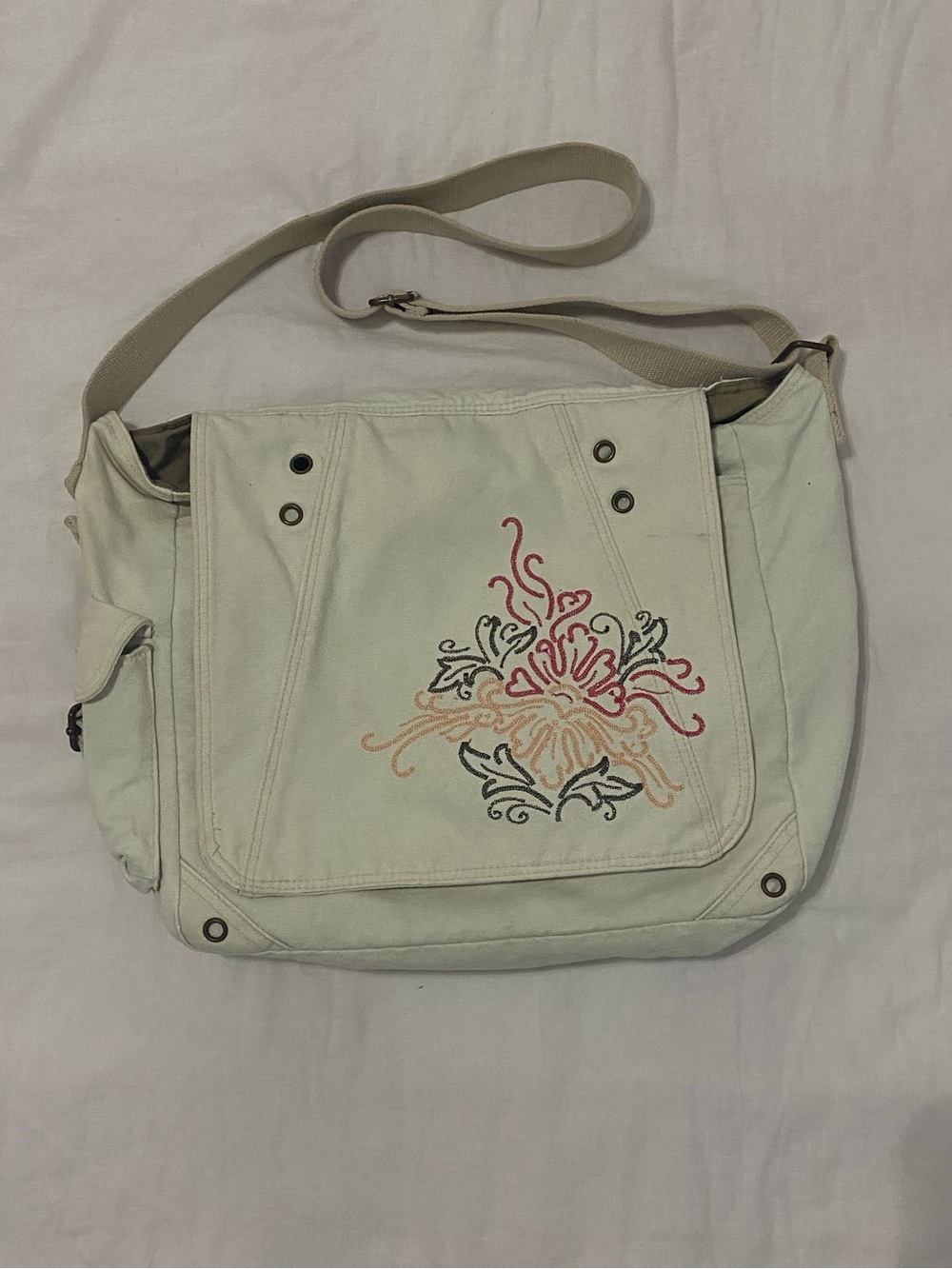Embroidered Y2K Messenger Bag